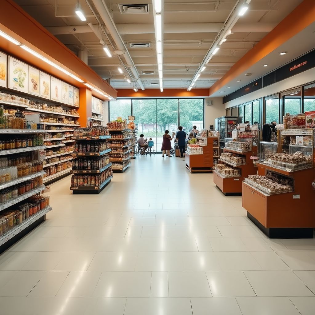 Interior de la tienda de conveniencia